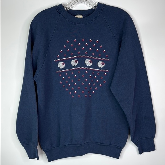 Vintage Fruit Of The Loom Sheep Granny Raglan Sleeve Sweatshirt Size Large - Picture 1 of 10